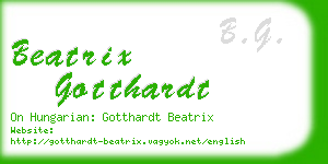beatrix gotthardt business card